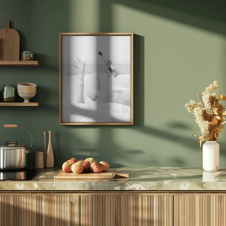 Aperol In Bed Low Key - Stretched Canvas, Poster or Fine Art Print I Heart Wall Art