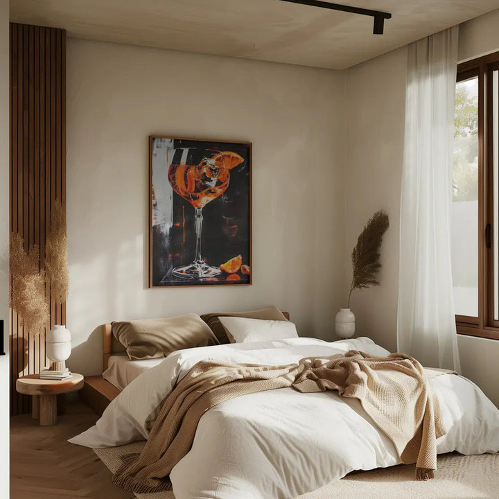 Aperol Spritz Dark Edition - Stretched Canvas, Poster or Fine Art Print I Heart Wall Art