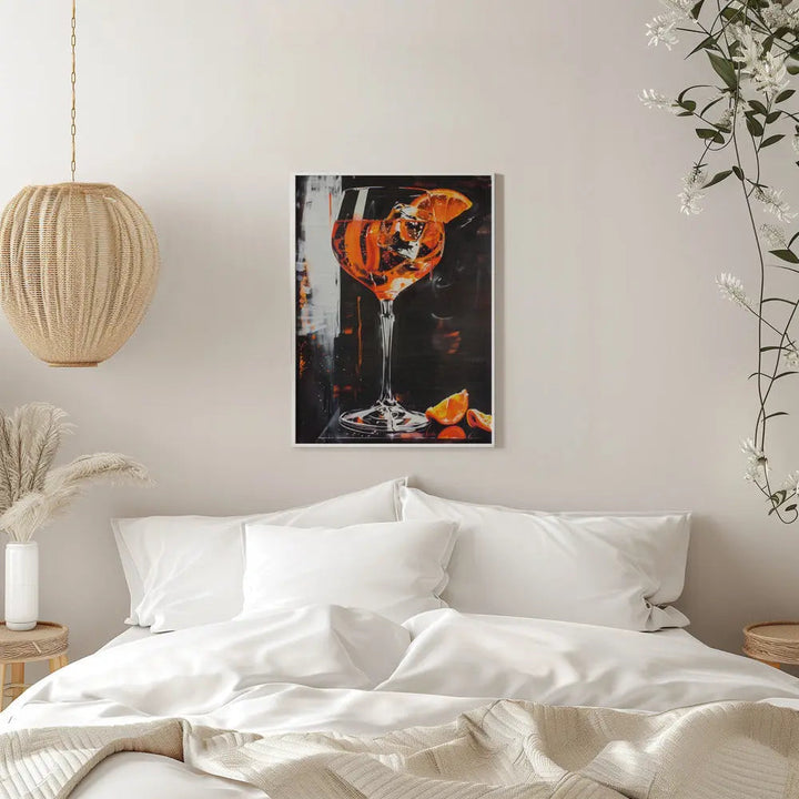 Aperol Spritz Dark Edition - Stretched Canvas, Poster or Fine Art Print I Heart Wall Art