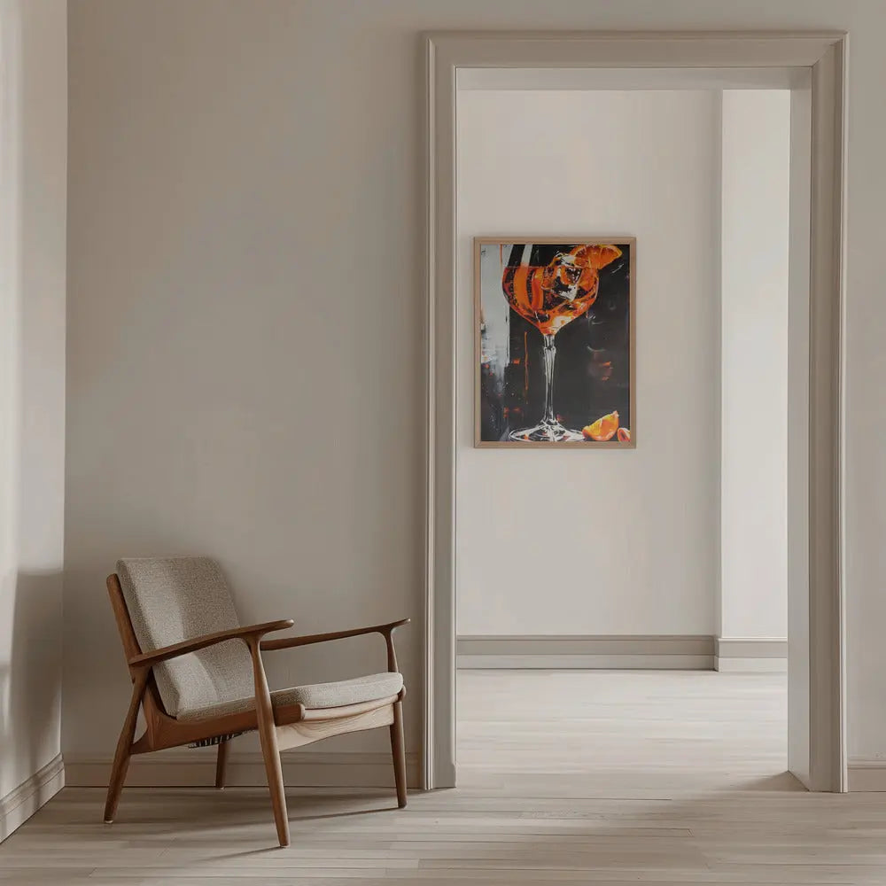 Aperol Spritz Dark Edition - Stretched Canvas, Poster or Fine Art Print I Heart Wall Art