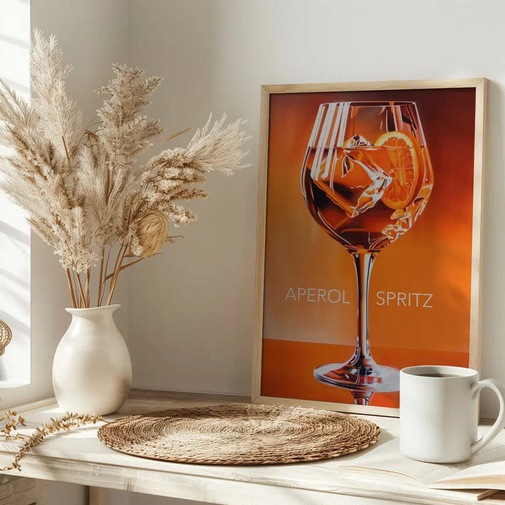 Aperol Spritz Orange - Stretched Canvas, Poster or Fine Art Print I Heart Wall Art