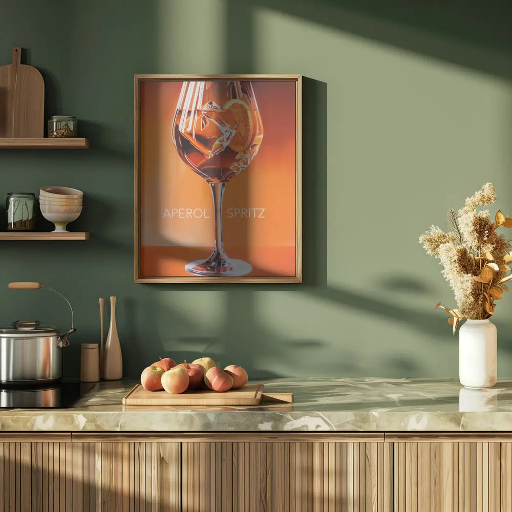 Aperol Spritz Orange - Stretched Canvas, Poster or Fine Art Print I Heart Wall Art