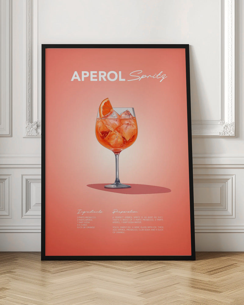 Aperol Spritz Recipe - Stretched Canvas, Poster or Fine Art Print I Heart Wall Art