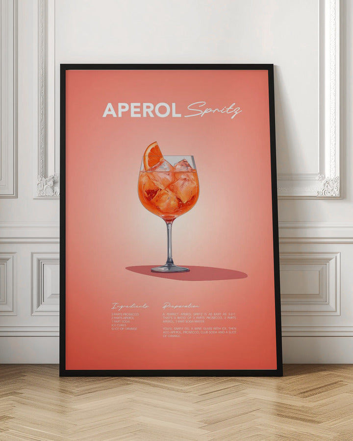 Aperol Spritz Recipe - Stretched Canvas, Poster or Fine Art Print I Heart Wall Art