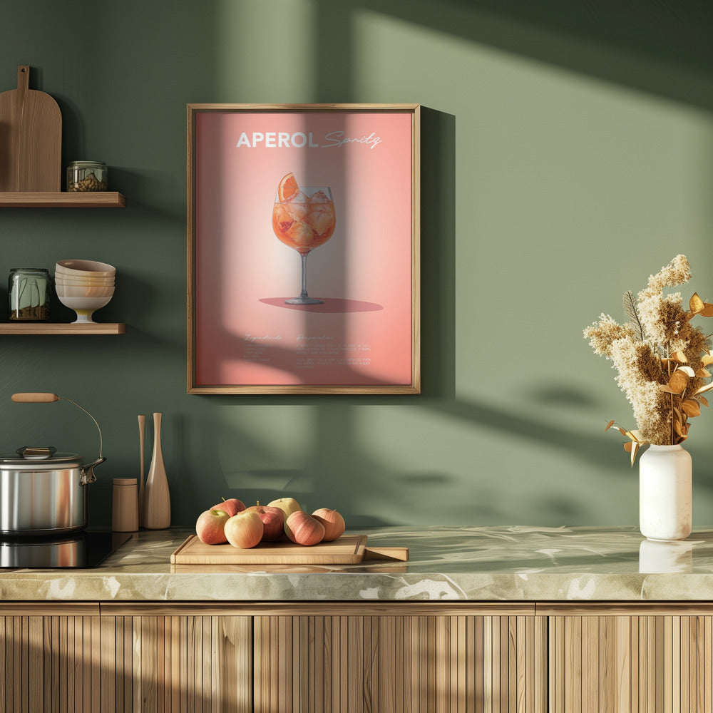Aperol Spritz Recipe - Stretched Canvas, Poster or Fine Art Print I Heart Wall Art