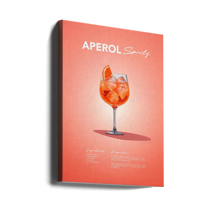 Aperol Spritz Recipe - Stretched Canvas, Poster or Fine Art Print I Heart Wall Art