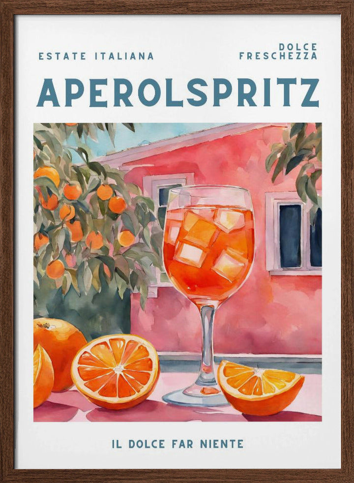 Aperol Spritz - Stretched Canvas, Poster or Fine Art Print I Heart Wall Art