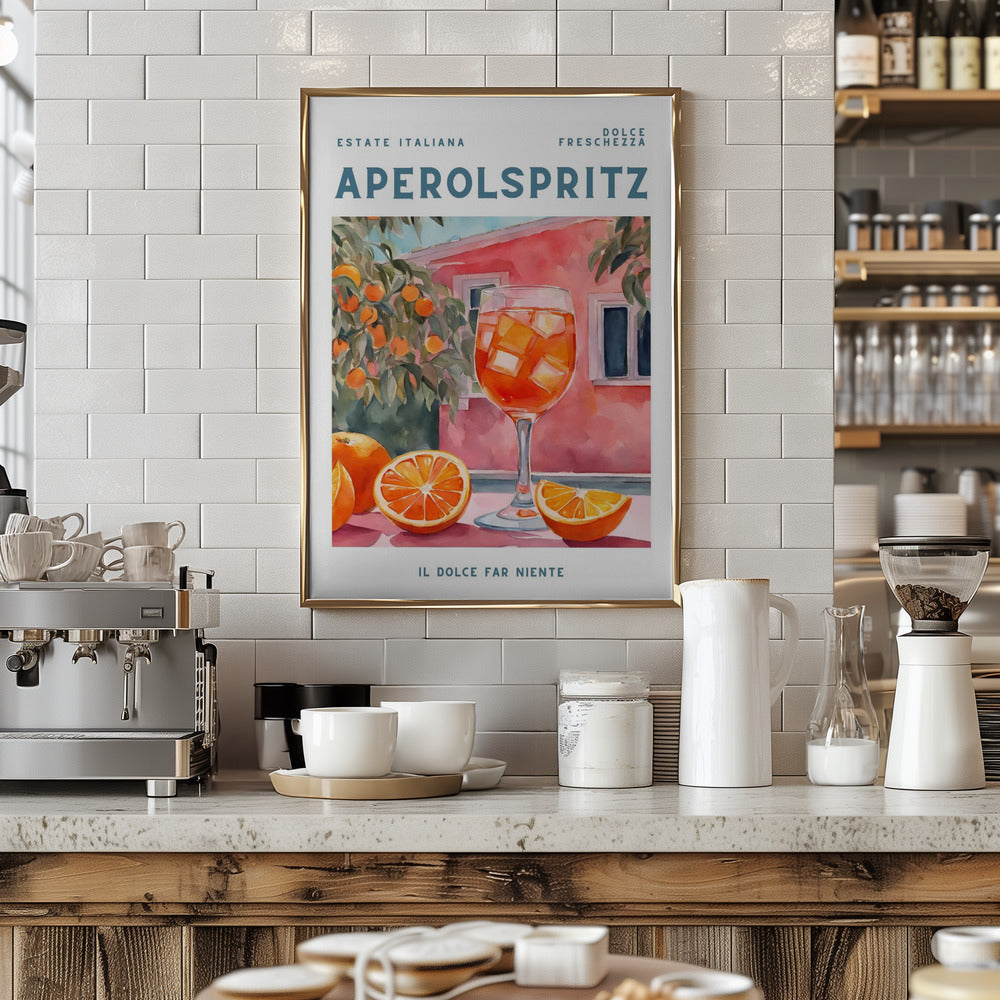 Aperol Spritz - Stretched Canvas, Poster or Fine Art Print I Heart Wall Art