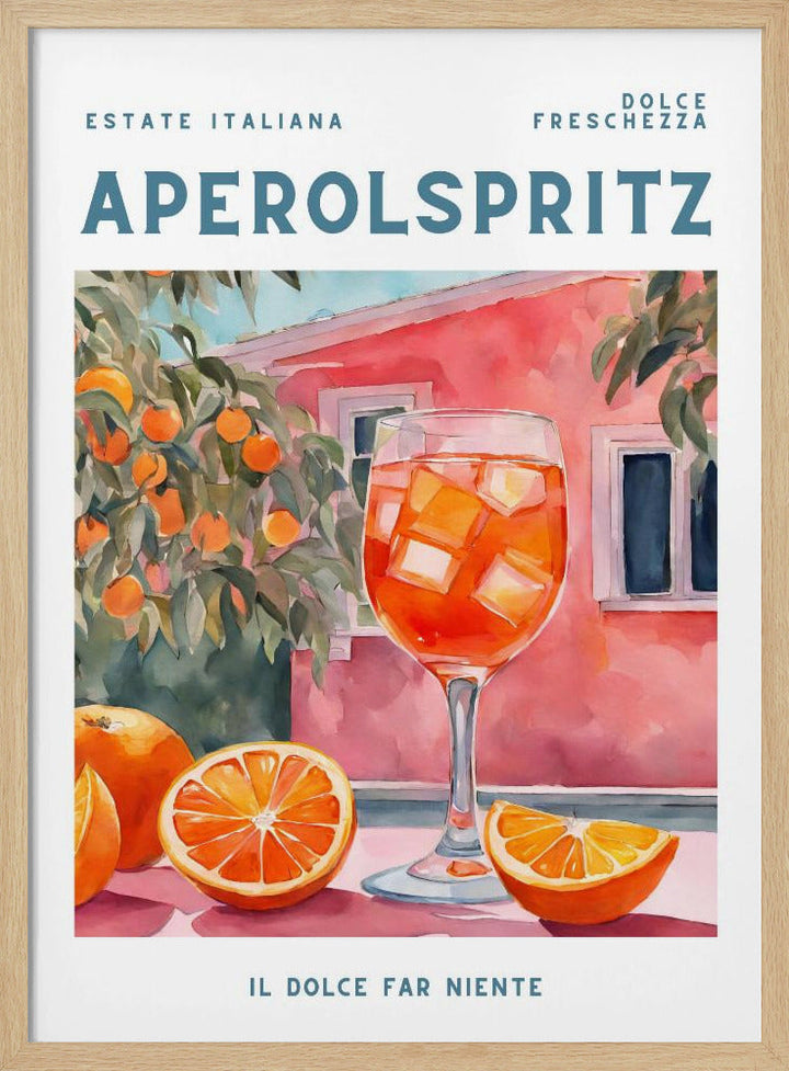 Aperol Spritz - Stretched Canvas, Poster or Fine Art Print I Heart Wall Art