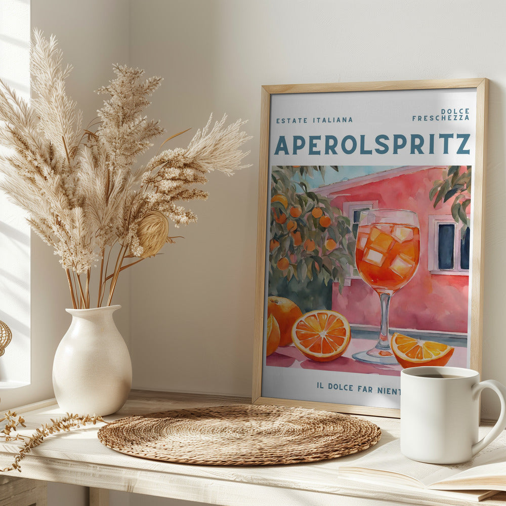 Aperol Spritz - Stretched Canvas, Poster or Fine Art Print I Heart Wall Art