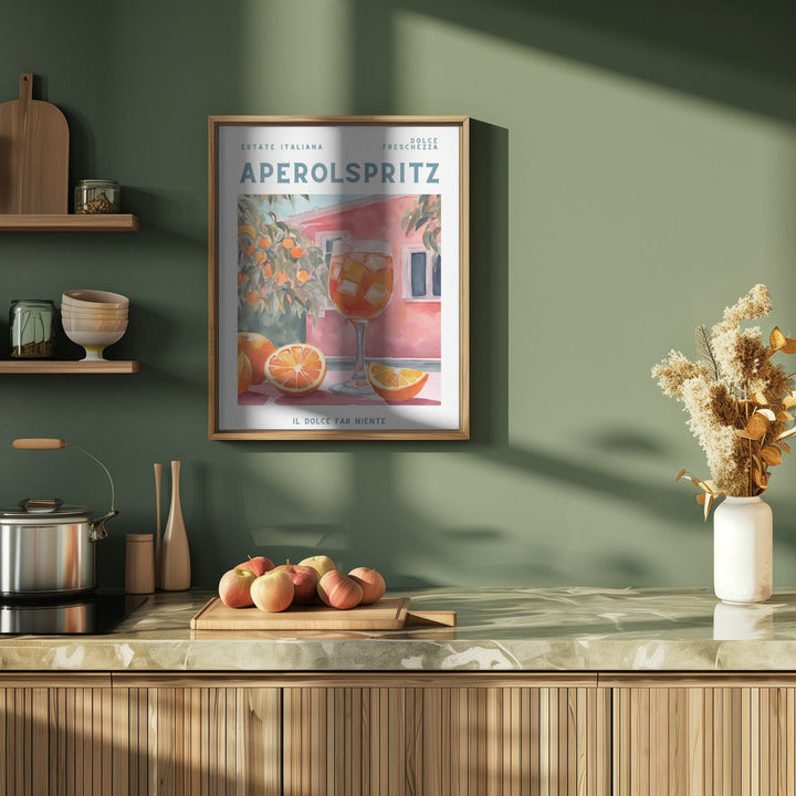 Aperol Spritz - Stretched Canvas, Poster or Fine Art Print I Heart Wall Art