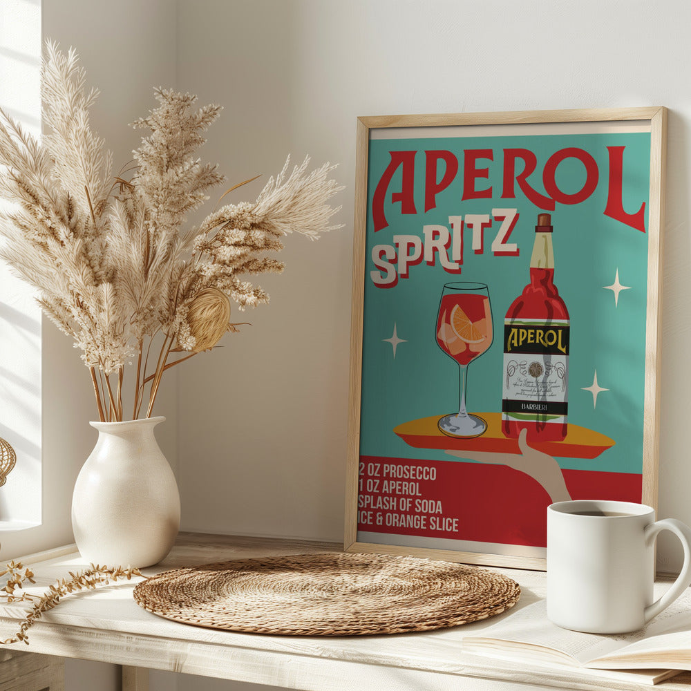Aperol Spritz - Stretched Canvas, Poster or Fine Art Print I Heart Wall Art