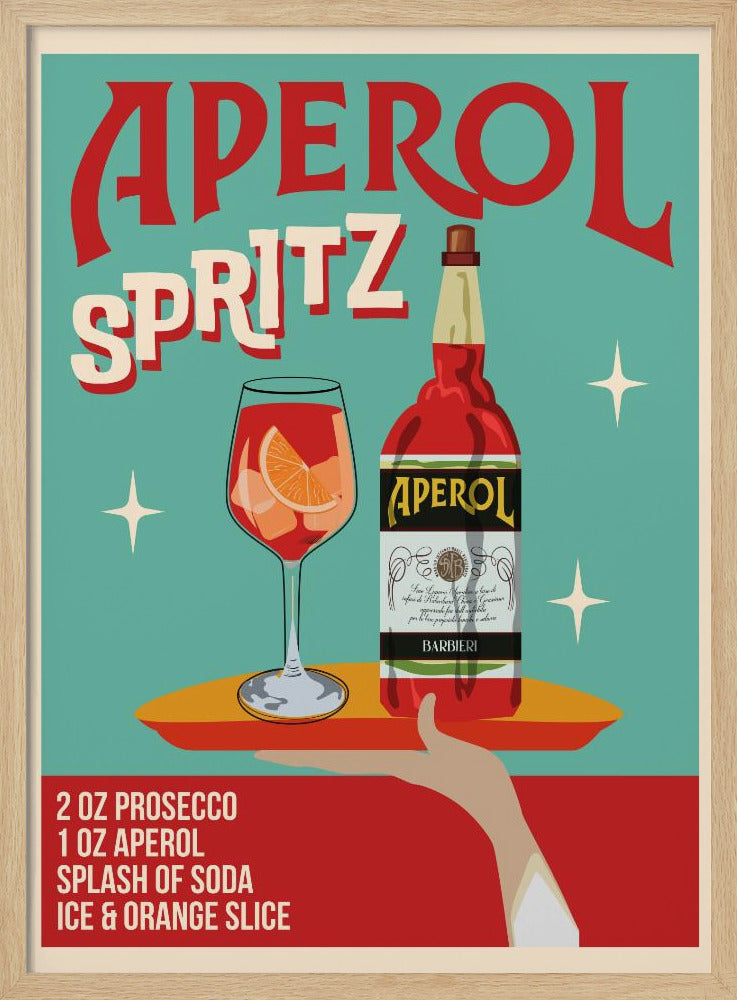 Aperol Spritz - Stretched Canvas, Poster or Fine Art Print I Heart Wall Art