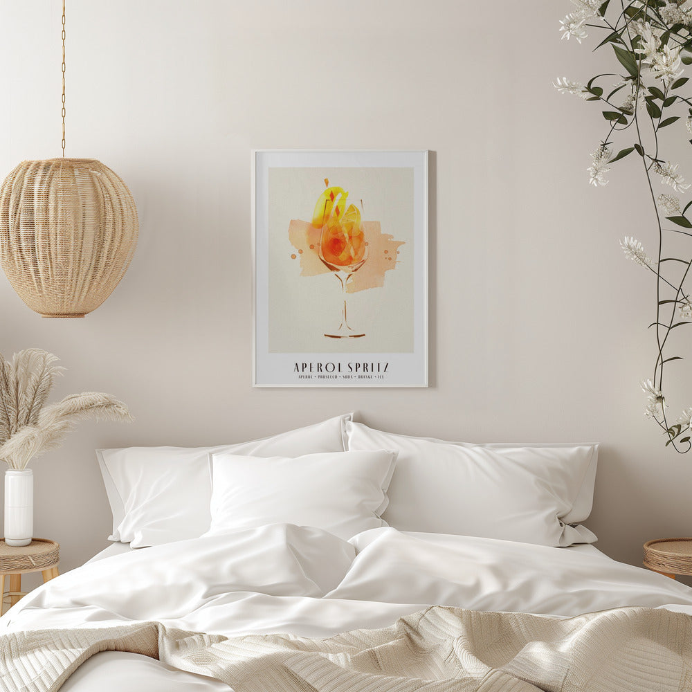 Aperol Spritz - Stretched Canvas, Poster or Fine Art Print I Heart Wall Art