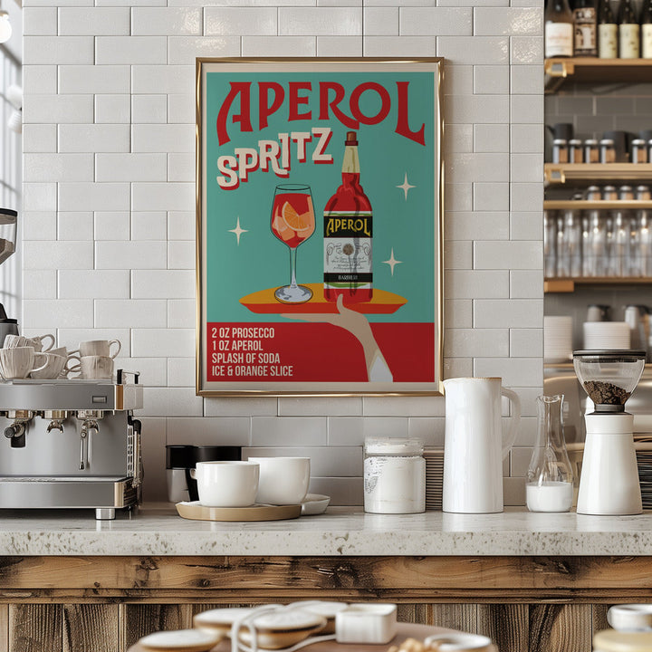 Aperol Spritz - Stretched Canvas, Poster or Fine Art Print I Heart Wall Art