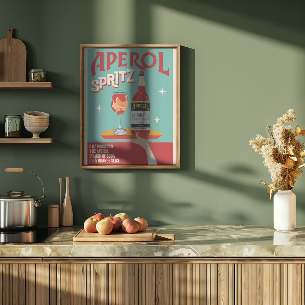Aperol Spritz - Stretched Canvas, Poster or Fine Art Print I Heart Wall Art