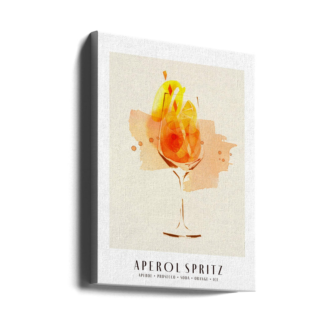 Aperol Spritz - Stretched Canvas, Poster or Fine Art Print I Heart Wall Art
