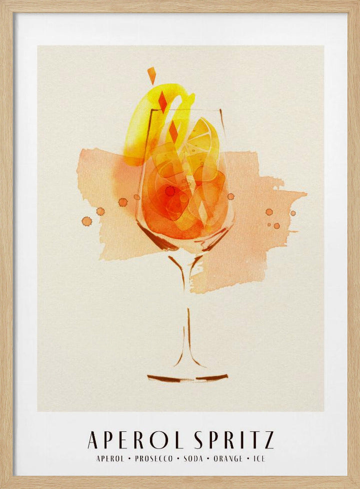 Aperol Spritz - Stretched Canvas, Poster or Fine Art Print I Heart Wall Art