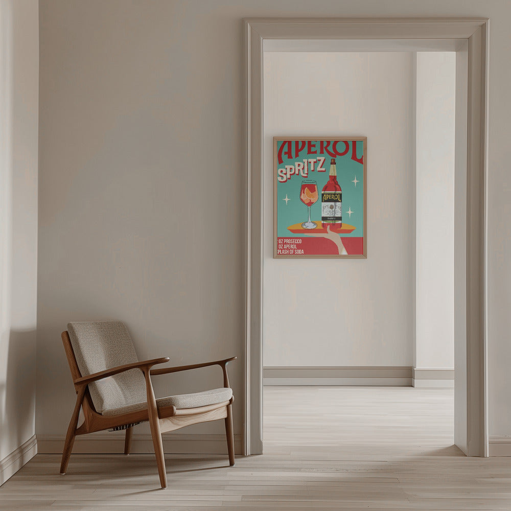 Aperol Spritz - Stretched Canvas, Poster or Fine Art Print I Heart Wall Art