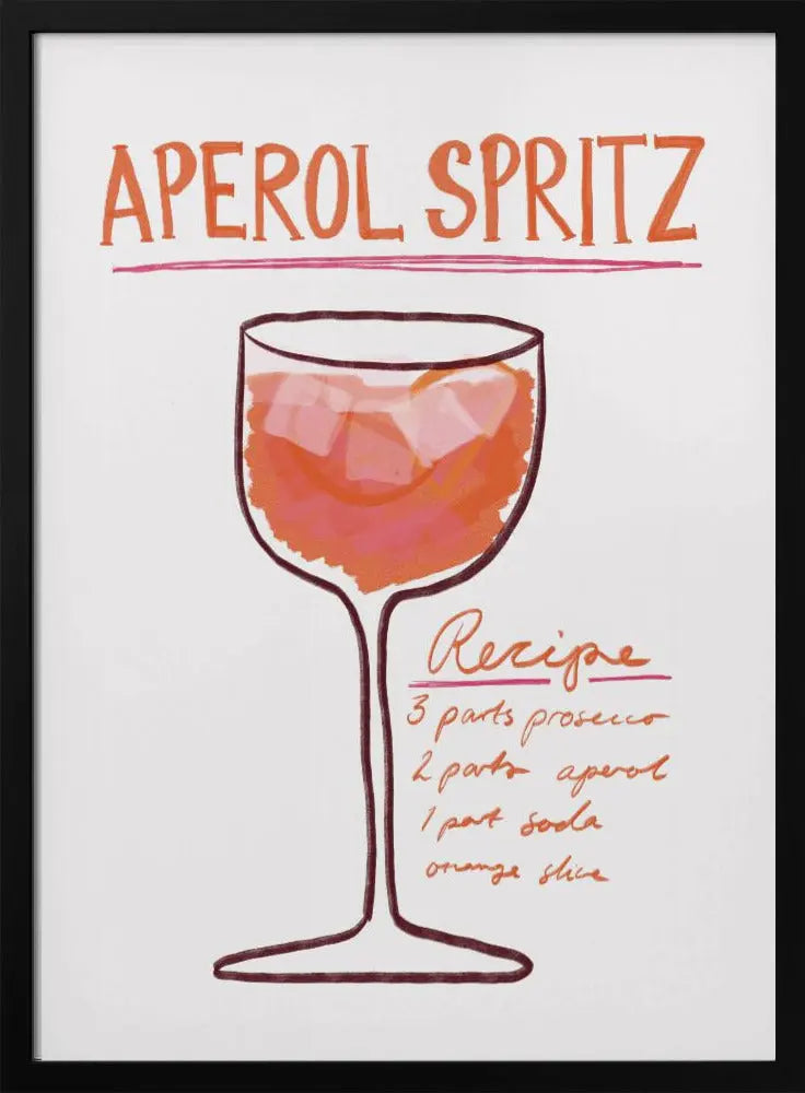 Aperol Spritz - Stretched Canvas, Poster or Fine Art Print I Heart Wall Art