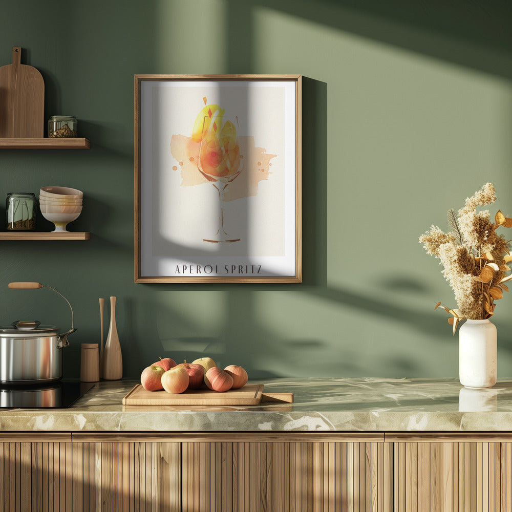 Aperol Spritz - Stretched Canvas, Poster or Fine Art Print I Heart Wall Art