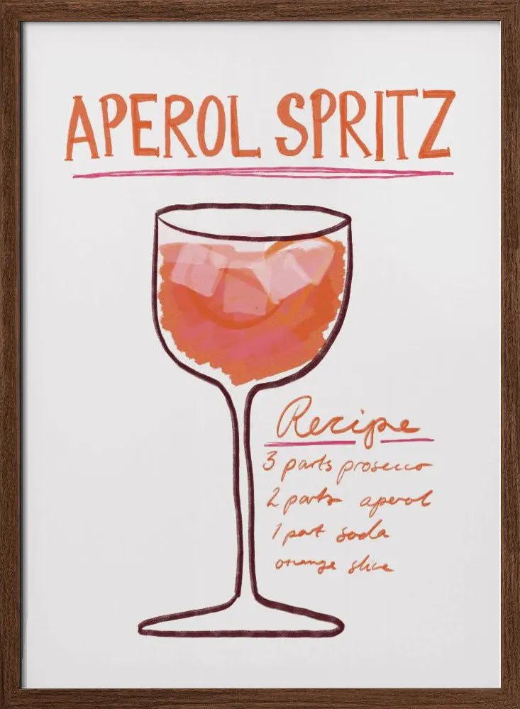 Aperol Spritz - Stretched Canvas, Poster or Fine Art Print I Heart Wall Art