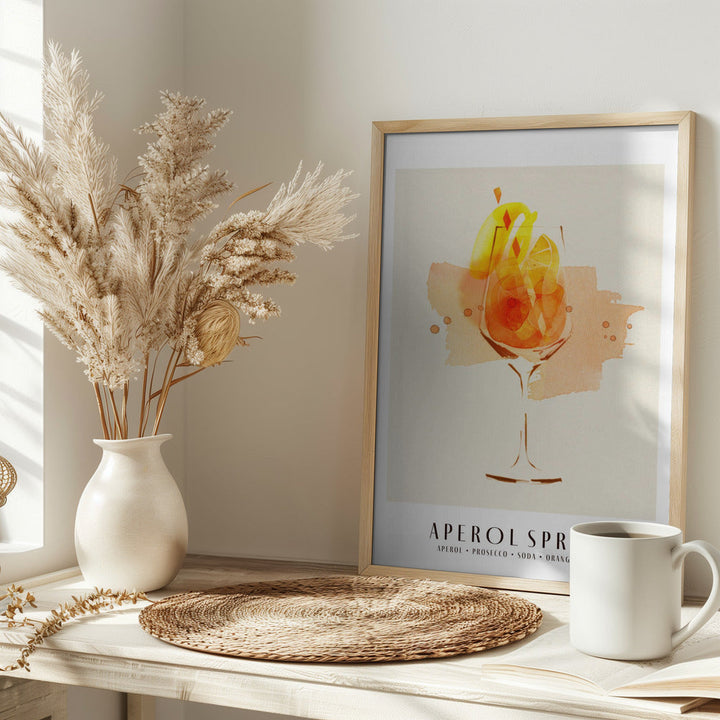 Aperol Spritz - Stretched Canvas, Poster or Fine Art Print I Heart Wall Art