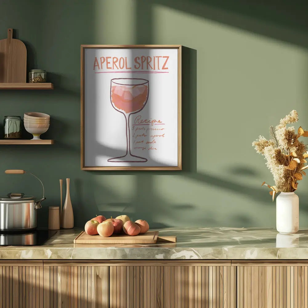 Aperol Spritz - Stretched Canvas, Poster or Fine Art Print I Heart Wall Art