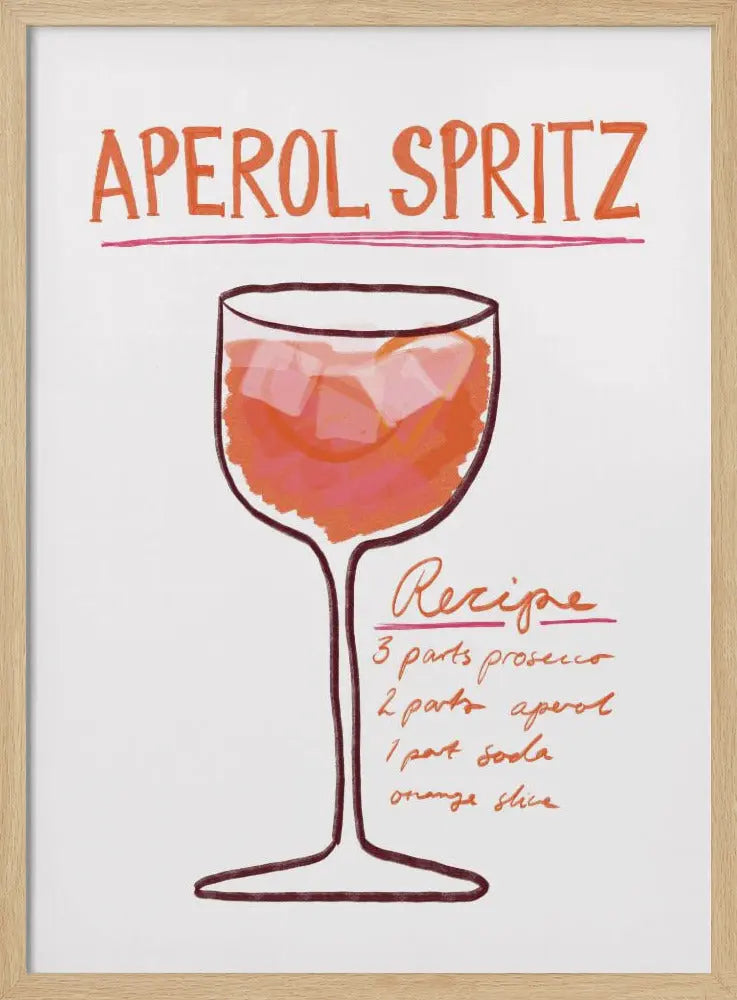 Aperol Spritz - Stretched Canvas, Poster or Fine Art Print I Heart Wall Art