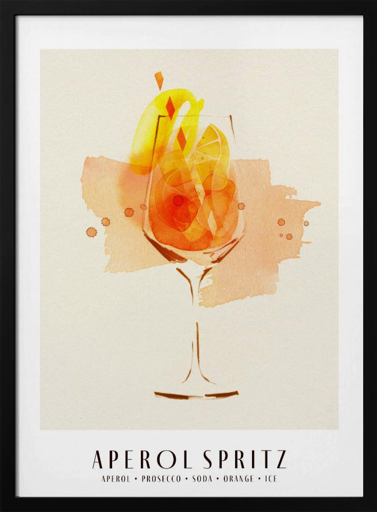 Aperol Spritz - Stretched Canvas, Poster or Fine Art Print I Heart Wall Art