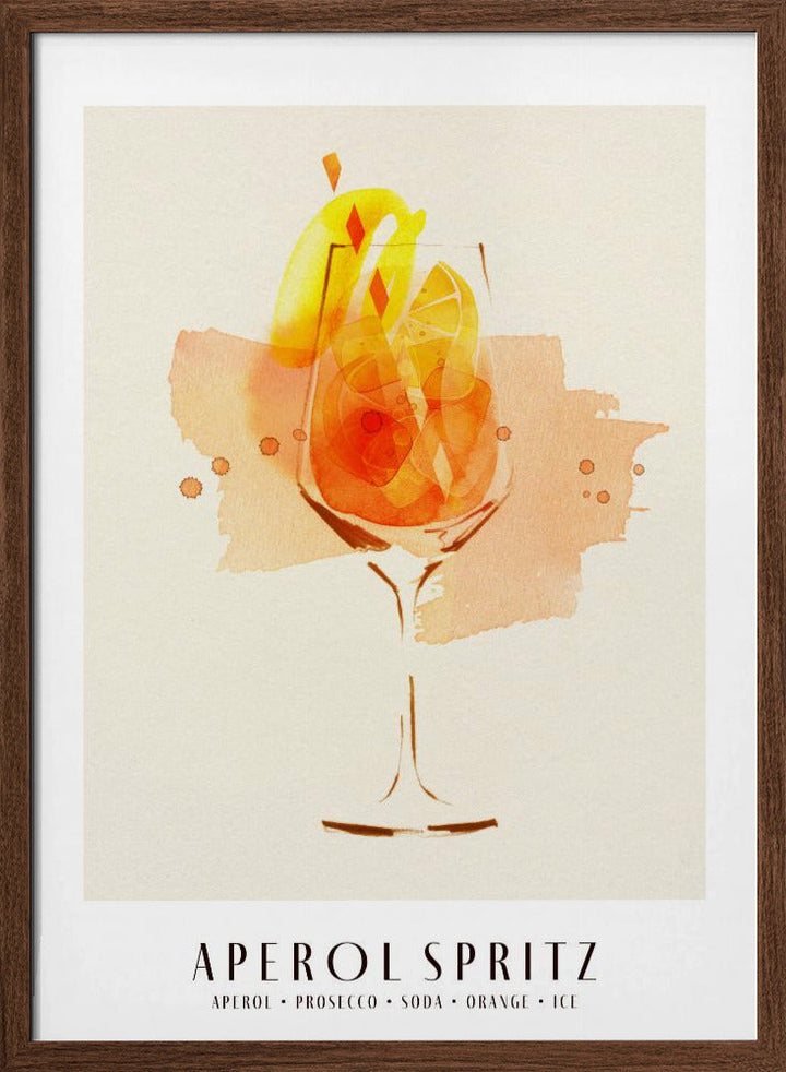 Aperol Spritz - Stretched Canvas, Poster or Fine Art Print I Heart Wall Art