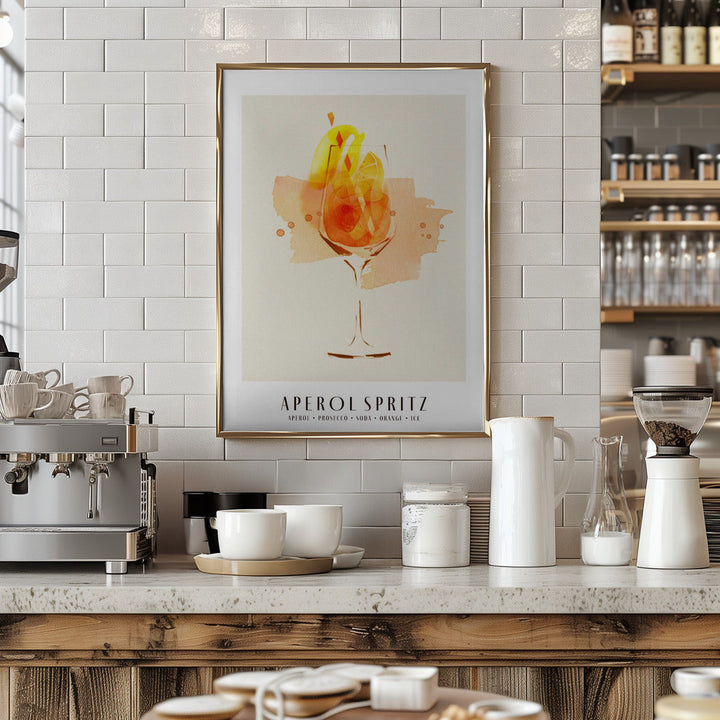 Aperol Spritz - Stretched Canvas, Poster or Fine Art Print I Heart Wall Art