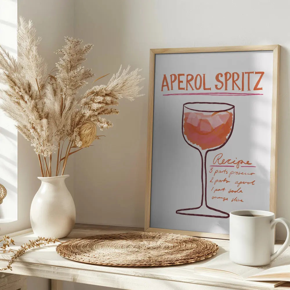 Aperol Spritz - Stretched Canvas, Poster or Fine Art Print I Heart Wall Art