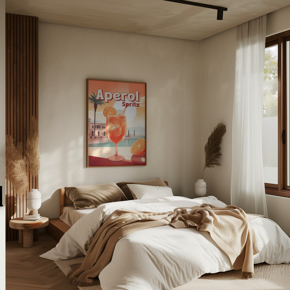 Aperol Spritz Tropical - Stretched Canvas, Poster or Fine Art Print I Heart Wall Art