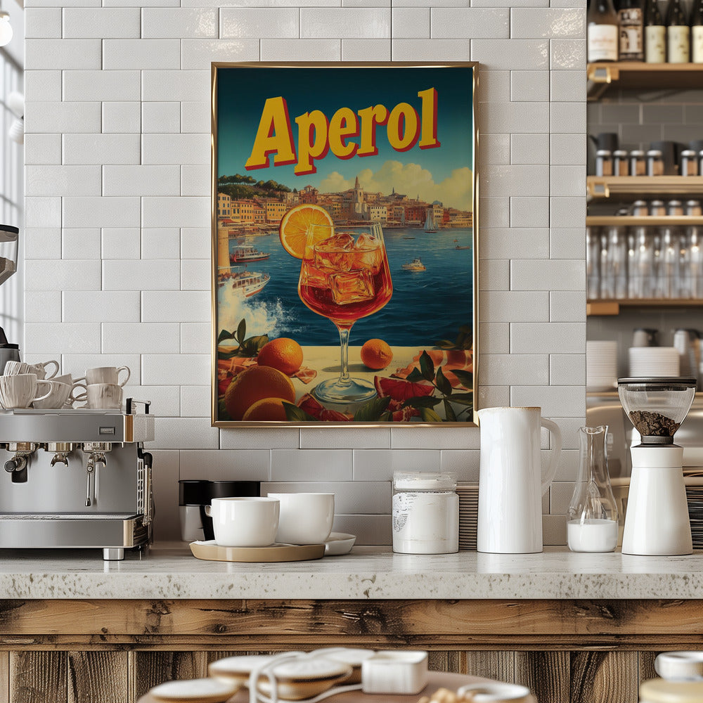Aperol Vintage Commercial - Stretched Canvas, Poster or Fine Art Print I Heart Wall Art