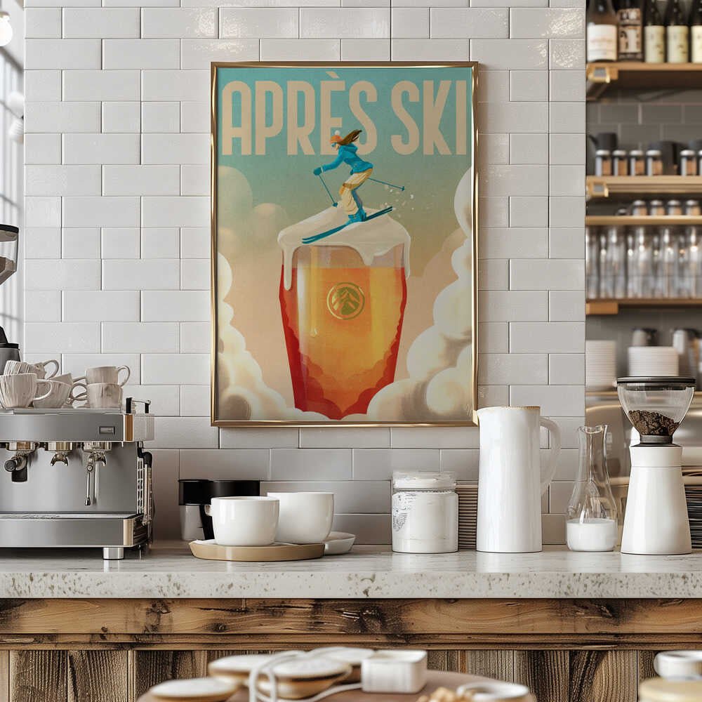 Apres Ski - Stretched Canvas, Poster or Fine Art Print - I Heart Wall Art - Poster Print, Canvas Print or Framed Art Print