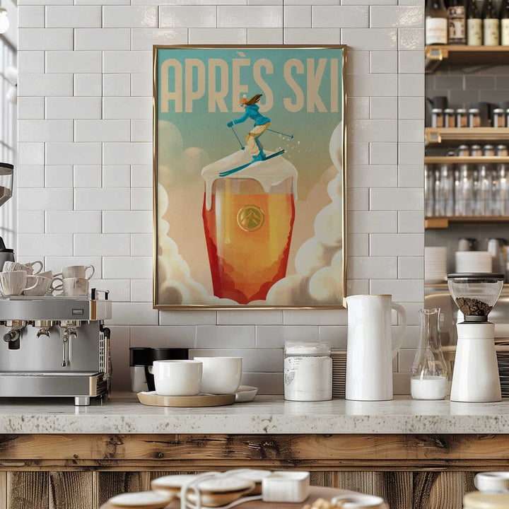 Apres Ski - Stretched Canvas, Poster or Fine Art Print - I Heart Wall Art - Poster Print, Canvas Print or Framed Art Print
