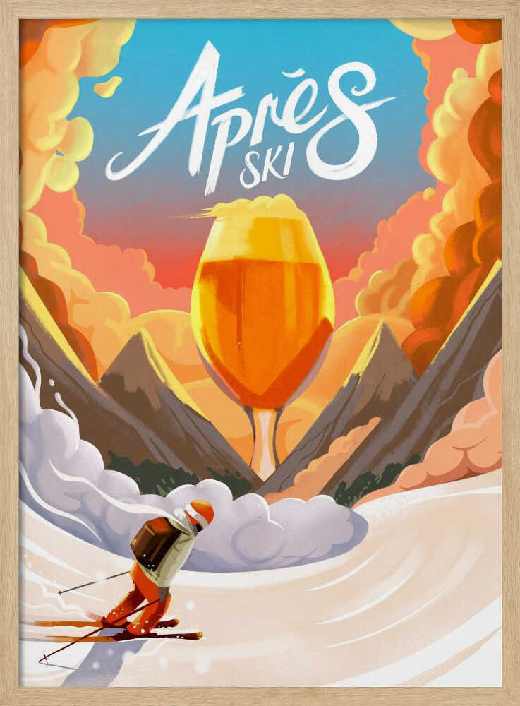 Apres Ski - Stretched Canvas, Poster or Fine Art Print - I Heart Wall Art - Poster Print, Canvas Print or Framed Art Print