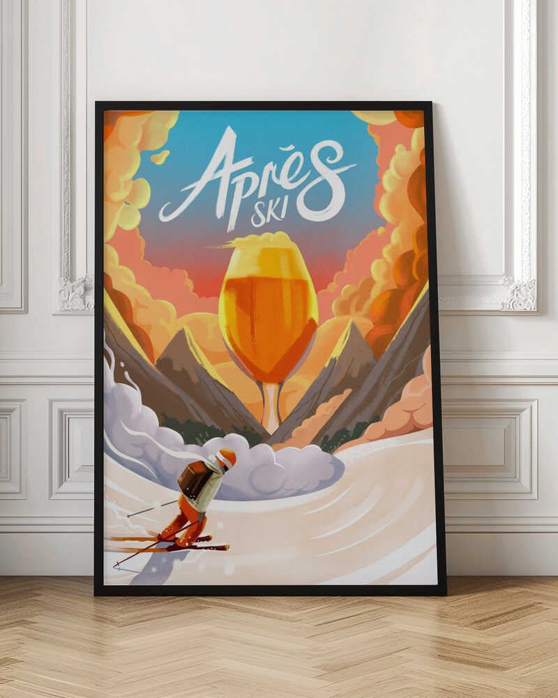 Apres Ski - Stretched Canvas, Poster or Fine Art Print - I Heart Wall Art - Poster Print, Canvas Print or Framed Art Print
