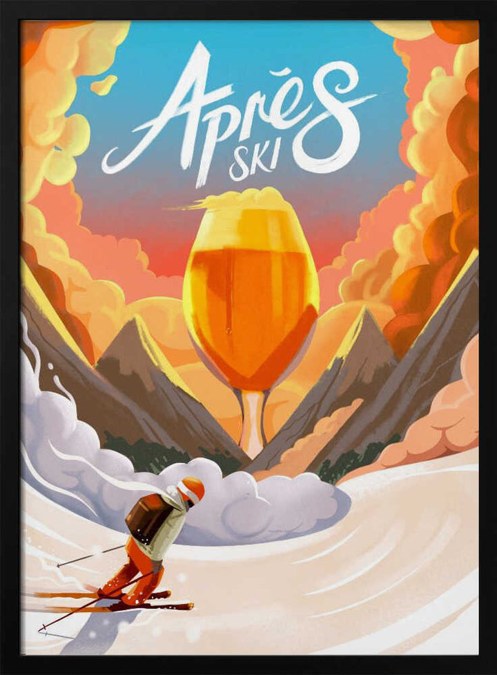 Apres Ski - Stretched Canvas, Poster or Fine Art Print - I Heart Wall Art - Poster Print, Canvas Print or Framed Art Print