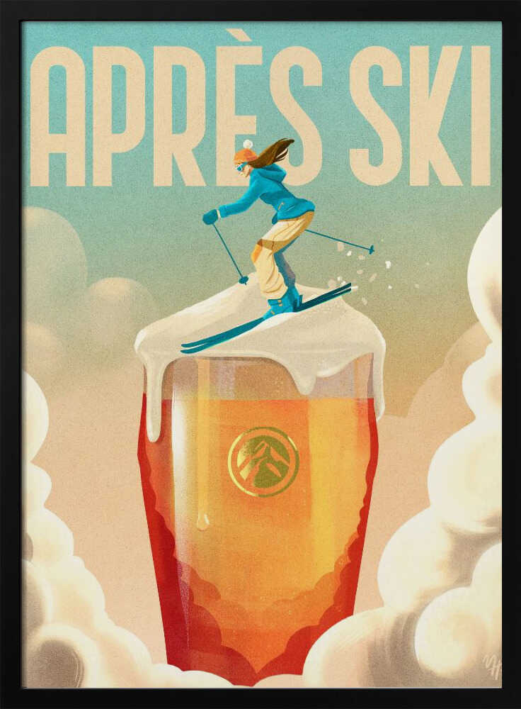 Apres Ski - Stretched Canvas, Poster or Fine Art Print - I Heart Wall Art - Poster Print, Canvas Print or Framed Art Print