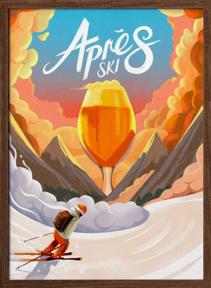 Apres Ski - Stretched Canvas, Poster or Fine Art Print - I Heart Wall Art - Poster Print, Canvas Print or Framed Art Print