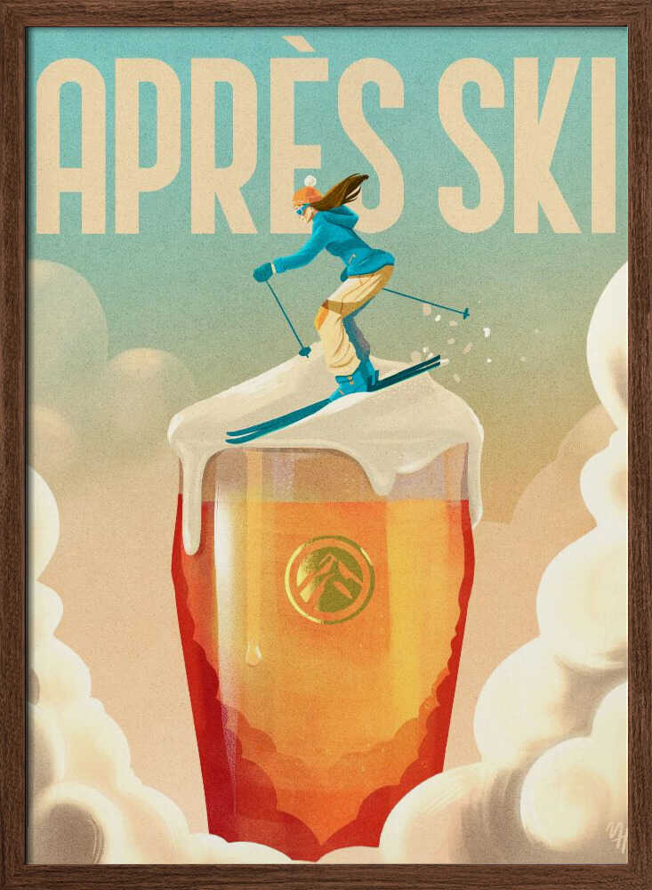 Apres Ski - Stretched Canvas, Poster or Fine Art Print - I Heart Wall Art - Poster Print, Canvas Print or Framed Art Print