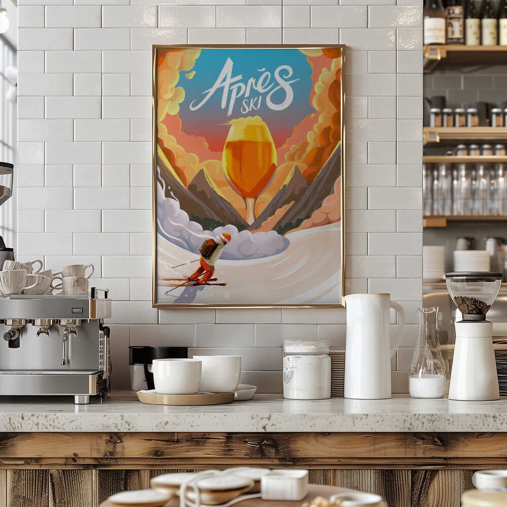 Apres Ski - Stretched Canvas, Poster or Fine Art Print - I Heart Wall Art - Poster Print, Canvas Print or Framed Art Print