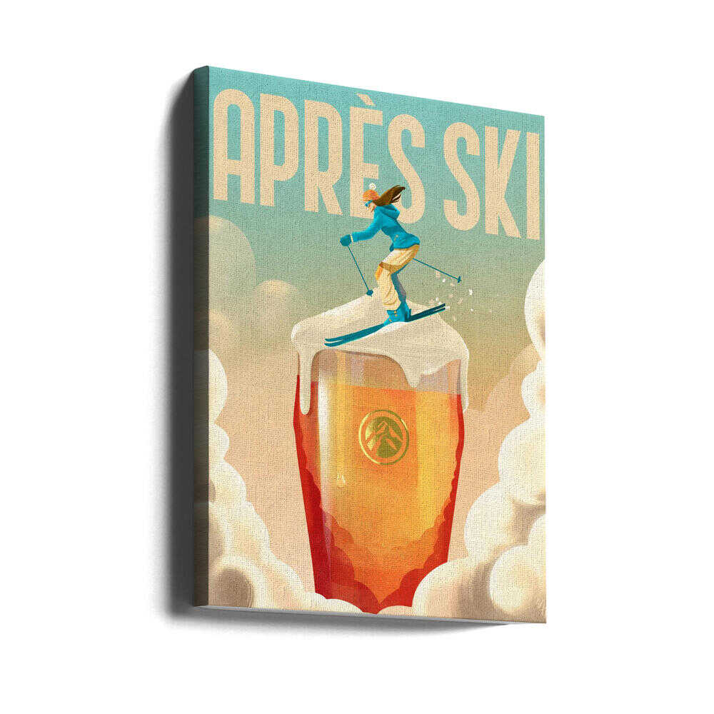 Apres Ski - Stretched Canvas, Poster or Fine Art Print - I Heart Wall Art - Poster Print, Canvas Print or Framed Art Print