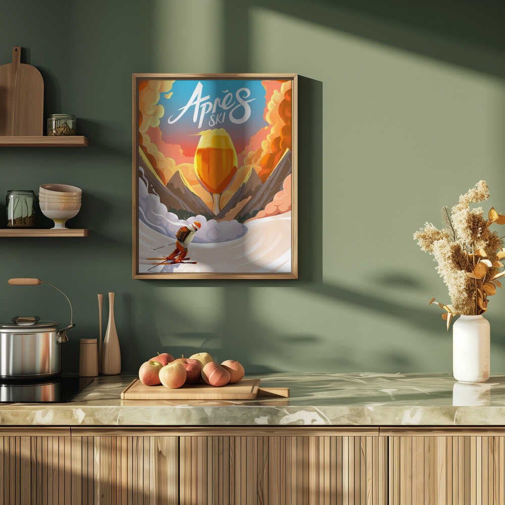 Apres Ski - Stretched Canvas, Poster or Fine Art Print - I Heart Wall Art - Poster Print, Canvas Print or Framed Art Print