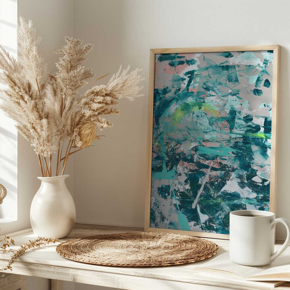 Aqua Dreamscape - Stretched Canvas, Poster or Fine Art Print - I Heart Wall Art - Poster Print, Canvas Print or Framed Art Print