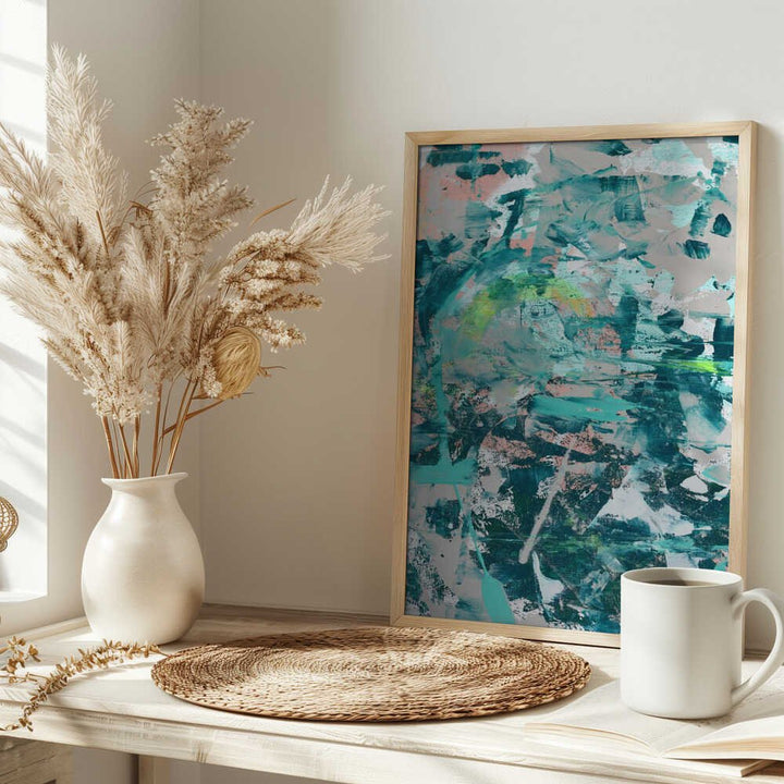 Aqua Dreamscape - Stretched Canvas, Poster or Fine Art Print - I Heart Wall Art - Poster Print, Canvas Print or Framed Art Print