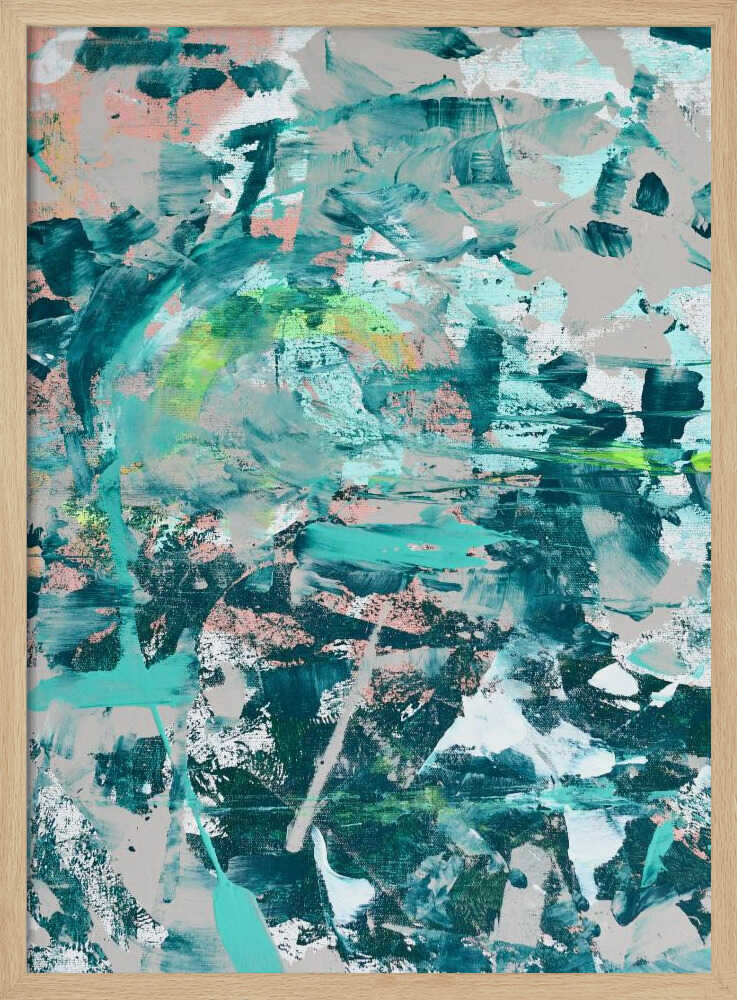Aqua Dreamscape - Stretched Canvas, Poster or Fine Art Print - I Heart Wall Art - Poster Print, Canvas Print or Framed Art Print