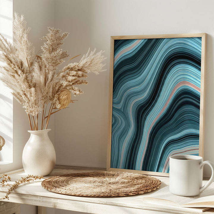 Aqua Drift - Stretched Canvas, Poster or Fine Art Print I Heart Wall Art